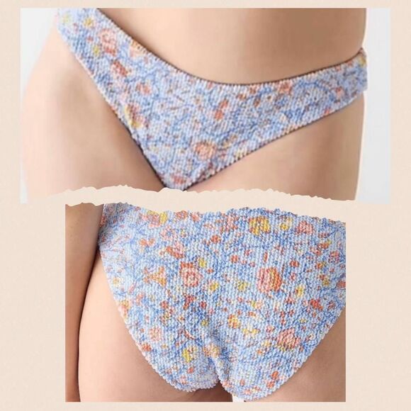 J. CREW RE-IMAGINED Scrunchie Hipster Bikini Bottom Afternoon Floral - Picture 1 of 4